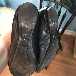 Tory Burch Shoes - Tory Burch authentic elastic navy leather flats Tory Burch Shoes - Tory Burch authentic elastic navy leather flats